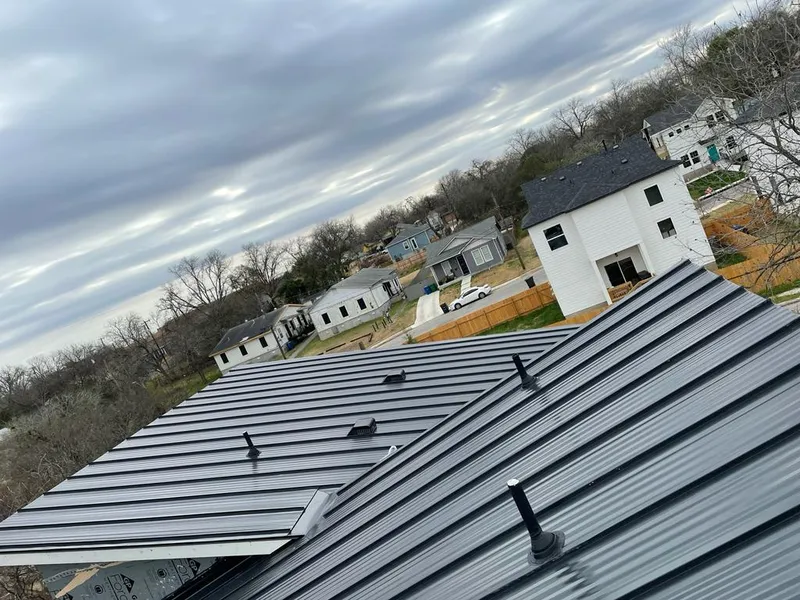 Standing seam metal roof panels with vents for Skylight Repair in Lathrop